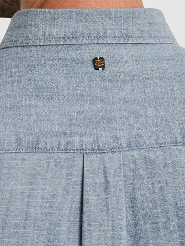 PME Legend Regular fit Overhemd 'Shirt with denim look' in Blauw
