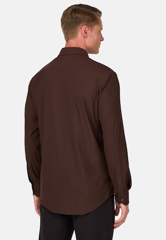 Coupe regular Chemise Boggi Milano en marron