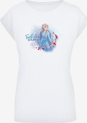 F4NT4STIC Shirt 'Disney Frozen 2 Trust Your Journey' in White: front