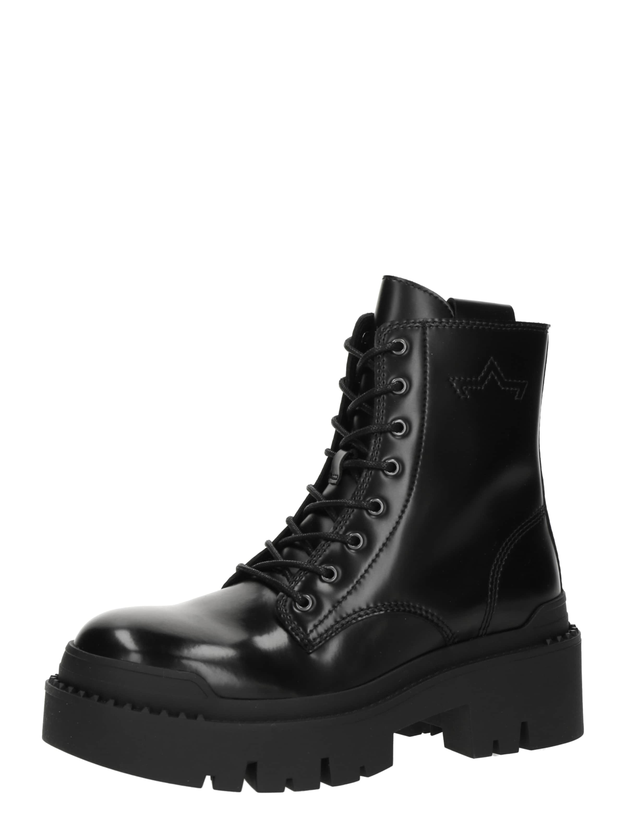 ASH Μποτάκι με κορδόνια 'NOAH01' σε μαύρο: μπροστά