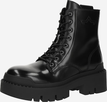Bottines à lacets 'NOAH01' ASH en noir : devant