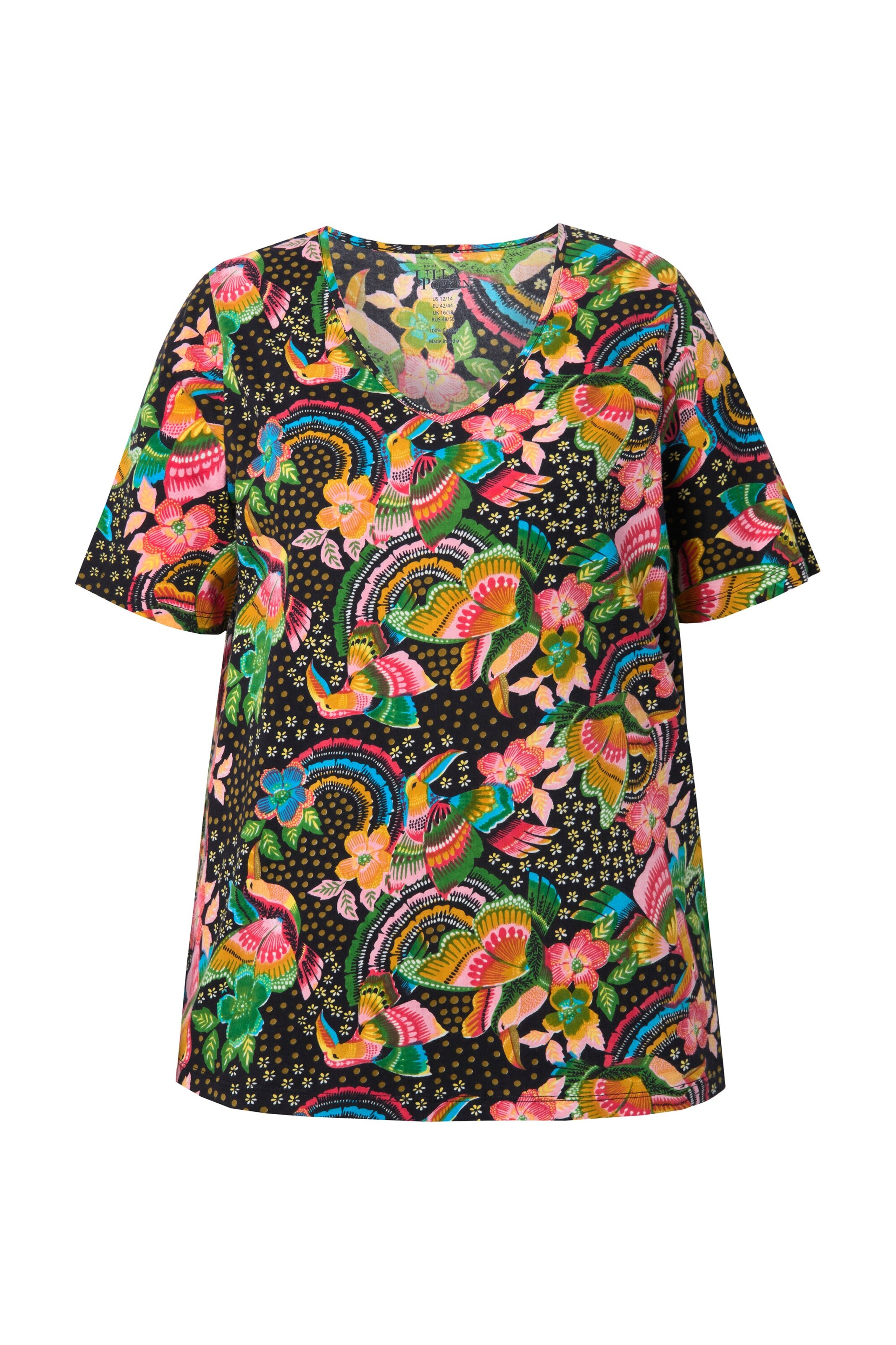 Ulla Popken Shirt in Zwart: voorkant