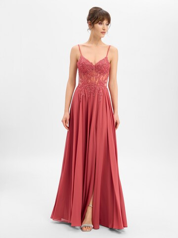 Robe de soirée Luxuar Fashion en rouge : devant