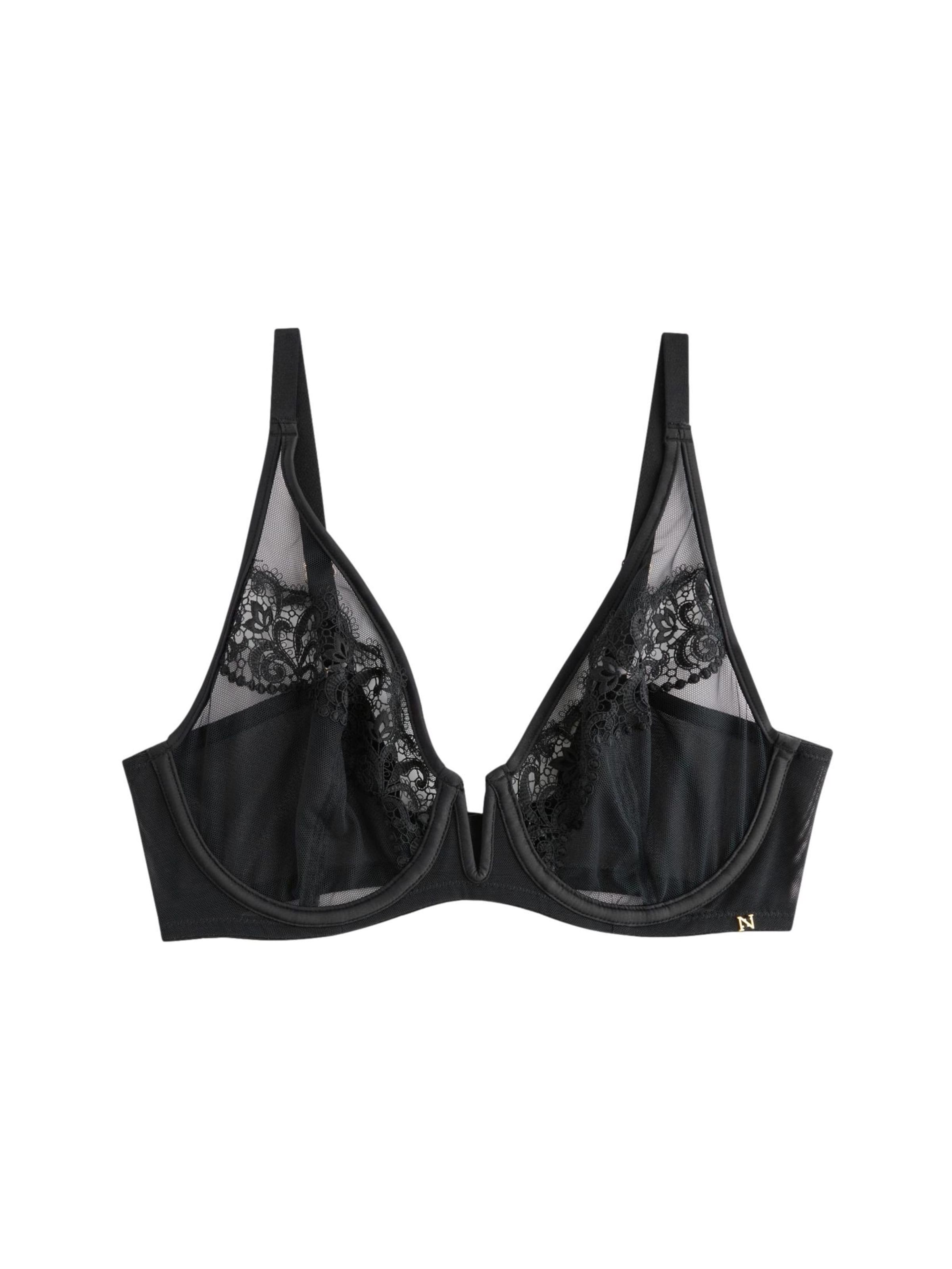 juoda Next Trikampė Liemenėlė: priekis