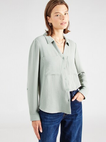 QS Blouse in Groen: voorkant