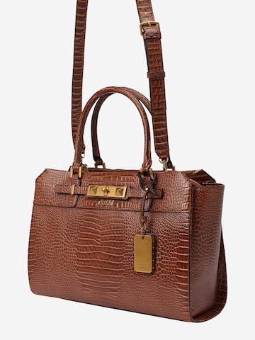 GUESS Handtasche 'Raffie' in Braun