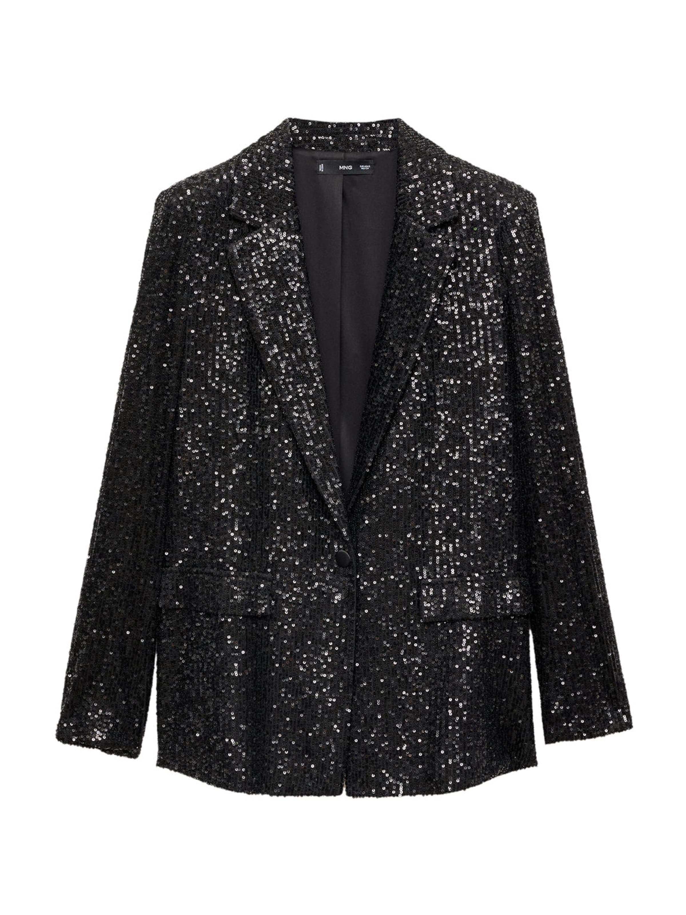 MANGO Blézer 'Xjupiter' - fekete: elől