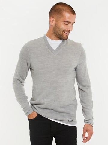 Pull-over Threadbare en gris : devant