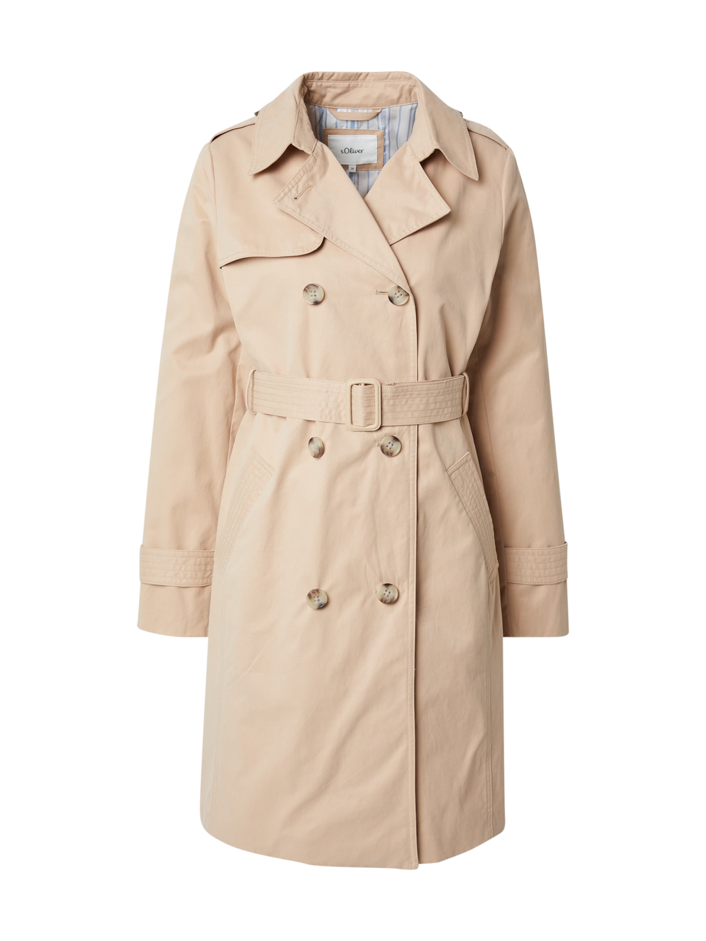 Manteau mi-saison s.Oliver en beige : devant