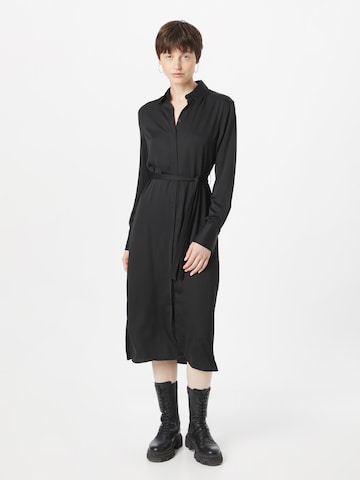 Calvin Klein - Vestidos camiseiros em preto: frente