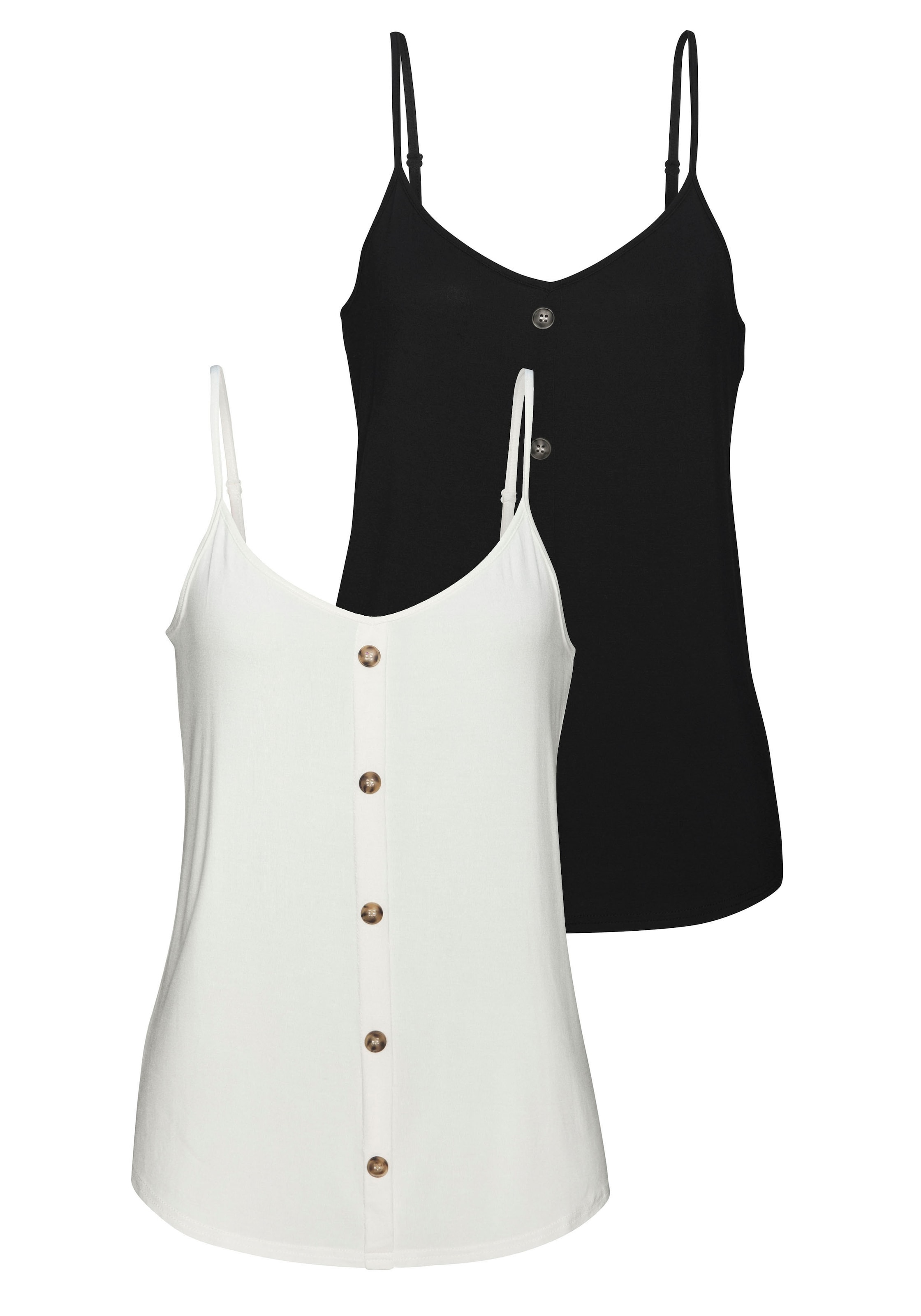 LASCANA Топ в Черный: спереди