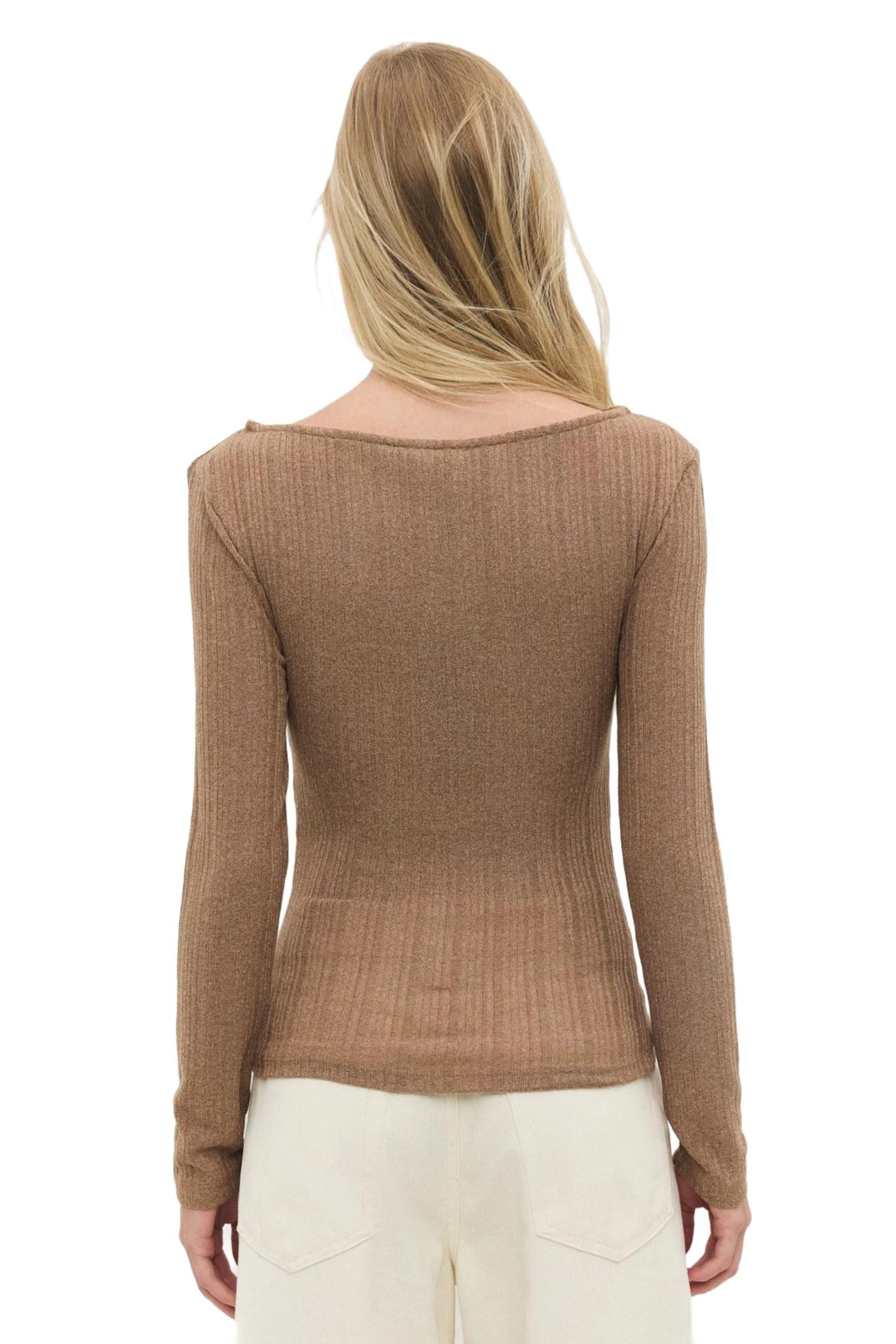 No Matter What Shirt 'Bluz' in Braun