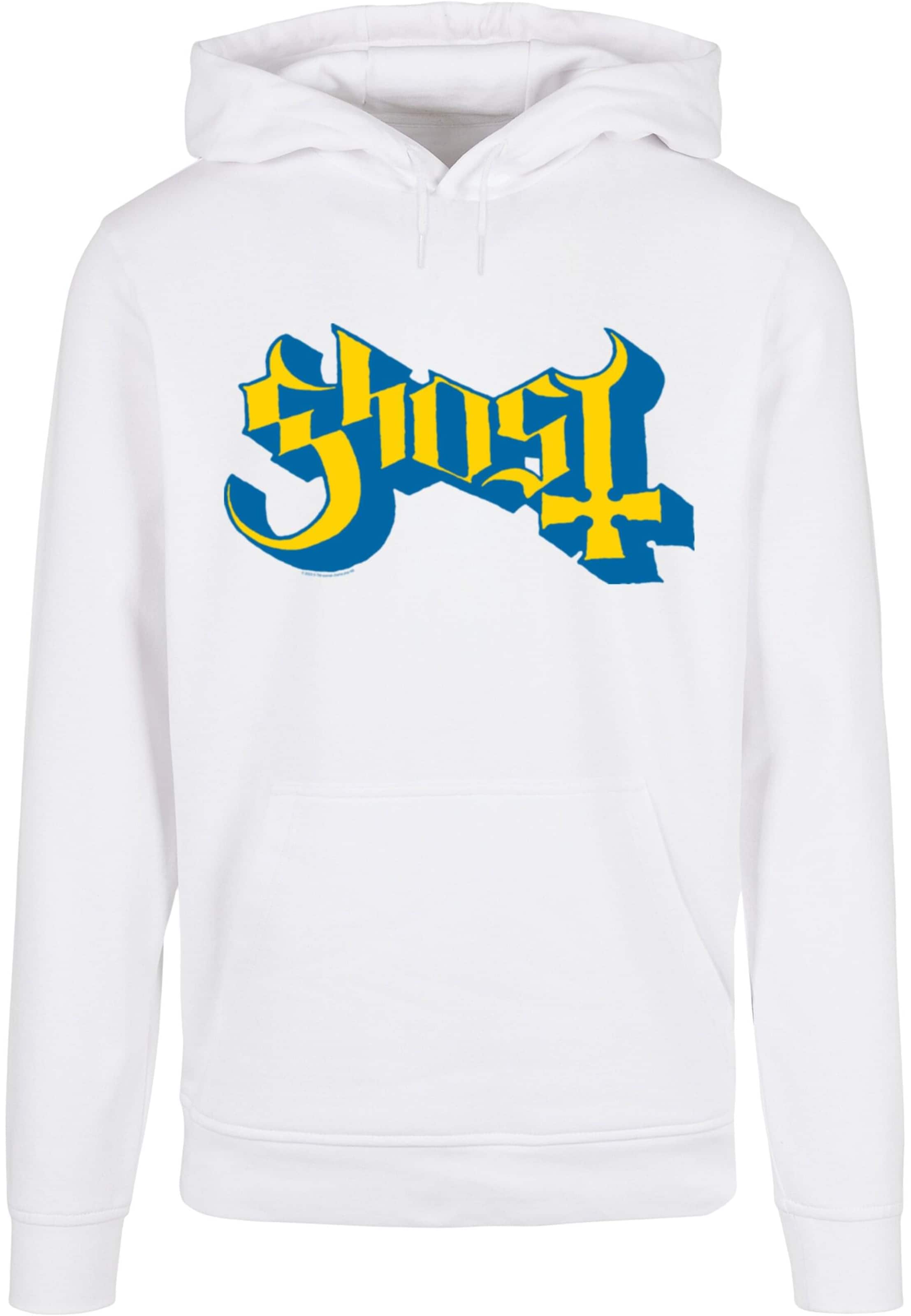 Merchcode Sweatshirt 'Ghost' in Weiß: Vorderseite