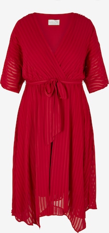 Apricot Cocktail Dress in Red: front