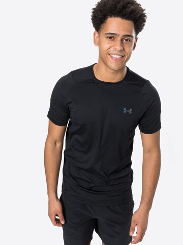 T-Shirt fonctionnel 'Rush 2.0' UNDER ARMOUR en noir : devant