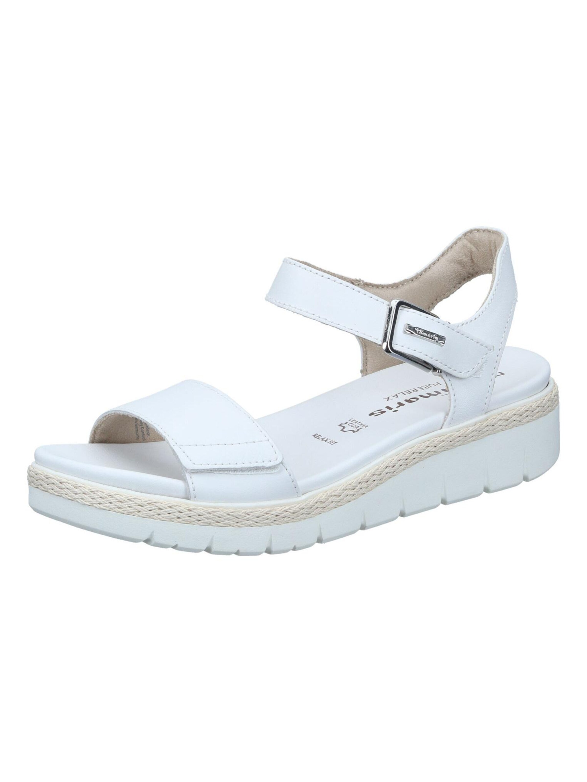 Tamaris Sandales en 37/Regular en beige / blanc, Vue avec produit