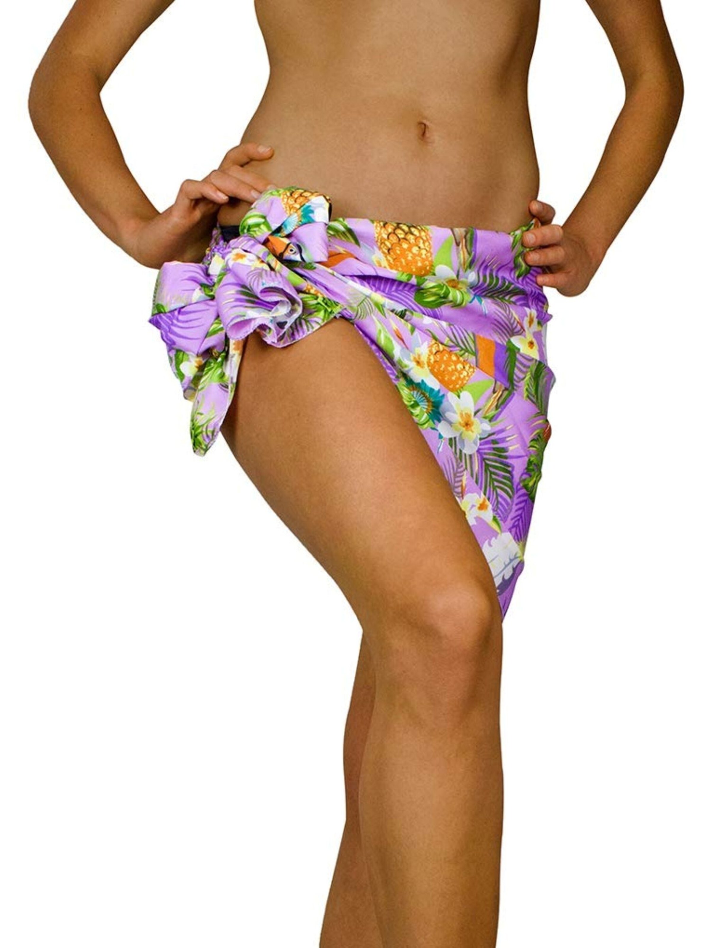 King Kameha Scarf 'Parrot Cockatoo' in Purple