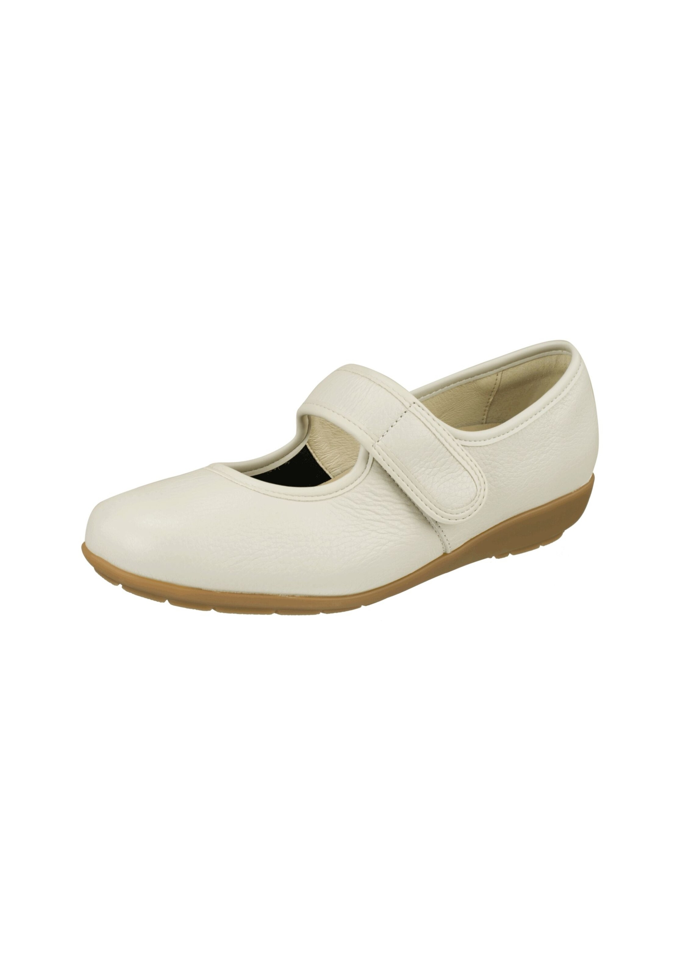 Natural Feet Strap ballerina 'Susanne' in Beige: front