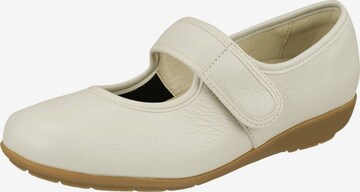 Natural Feet Ballet Flats with Strap 'Susanne' in Beige: front