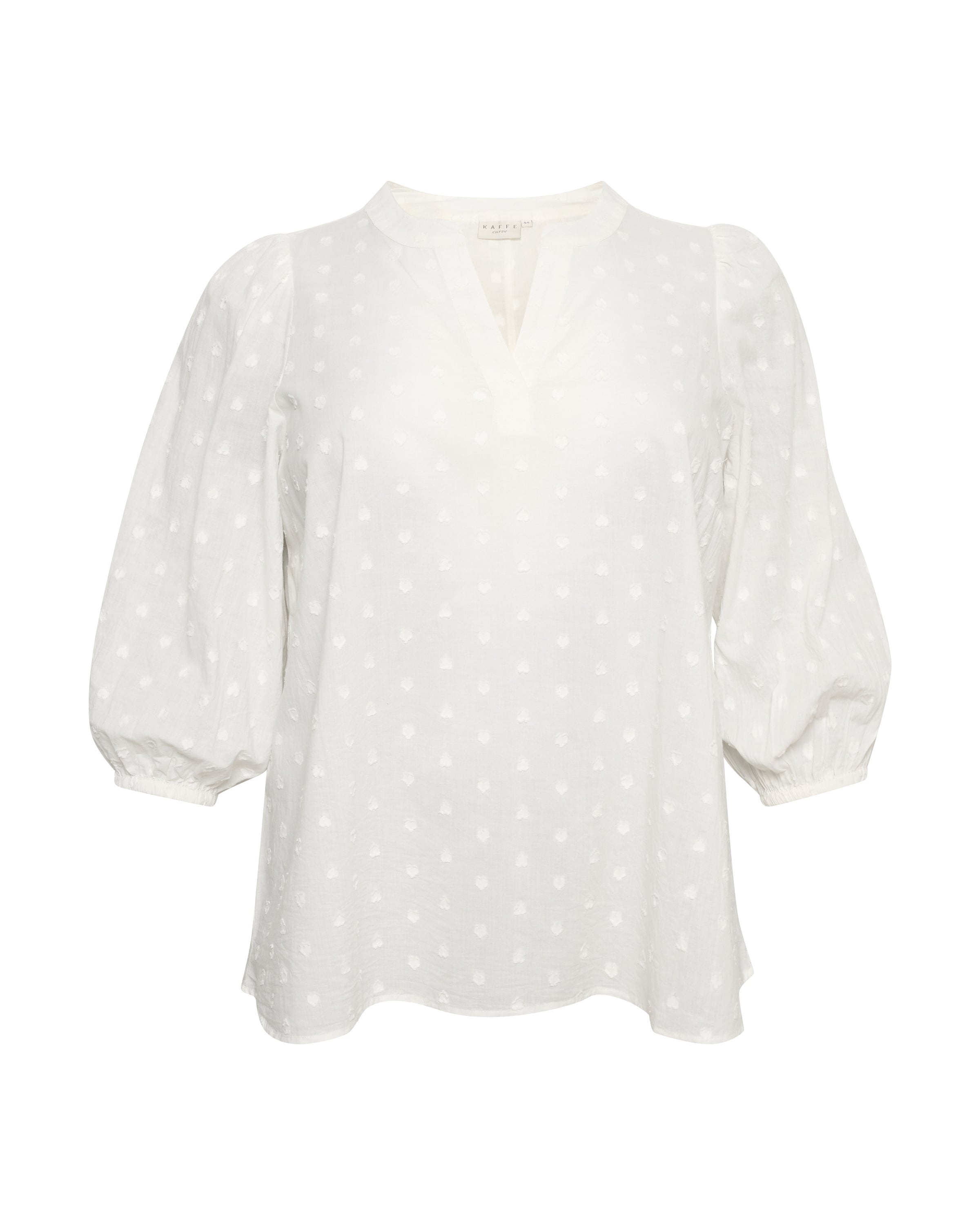 KAFFE CURVE Blouse &#x27;Jolana&#x27; in Wit: voorkant