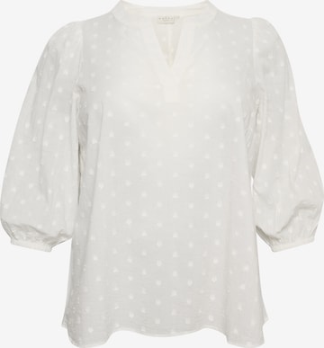 Camicia da donna 'Jolana' di KAFFE CURVE in bianco: frontale