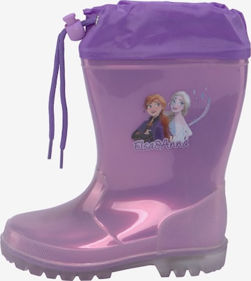 Disney Die Eiskönigin Rubber Boots in Purple: front