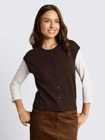 TOM TAILOR Strickjacke in Braun: Vorderseite