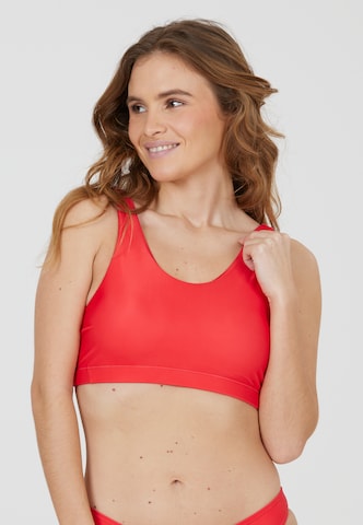 Cruz Bralette Bikini Top in Red: front