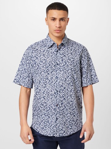 BOSS Orange Regular fit Button Up Shirt 'Rash' in Blue: front