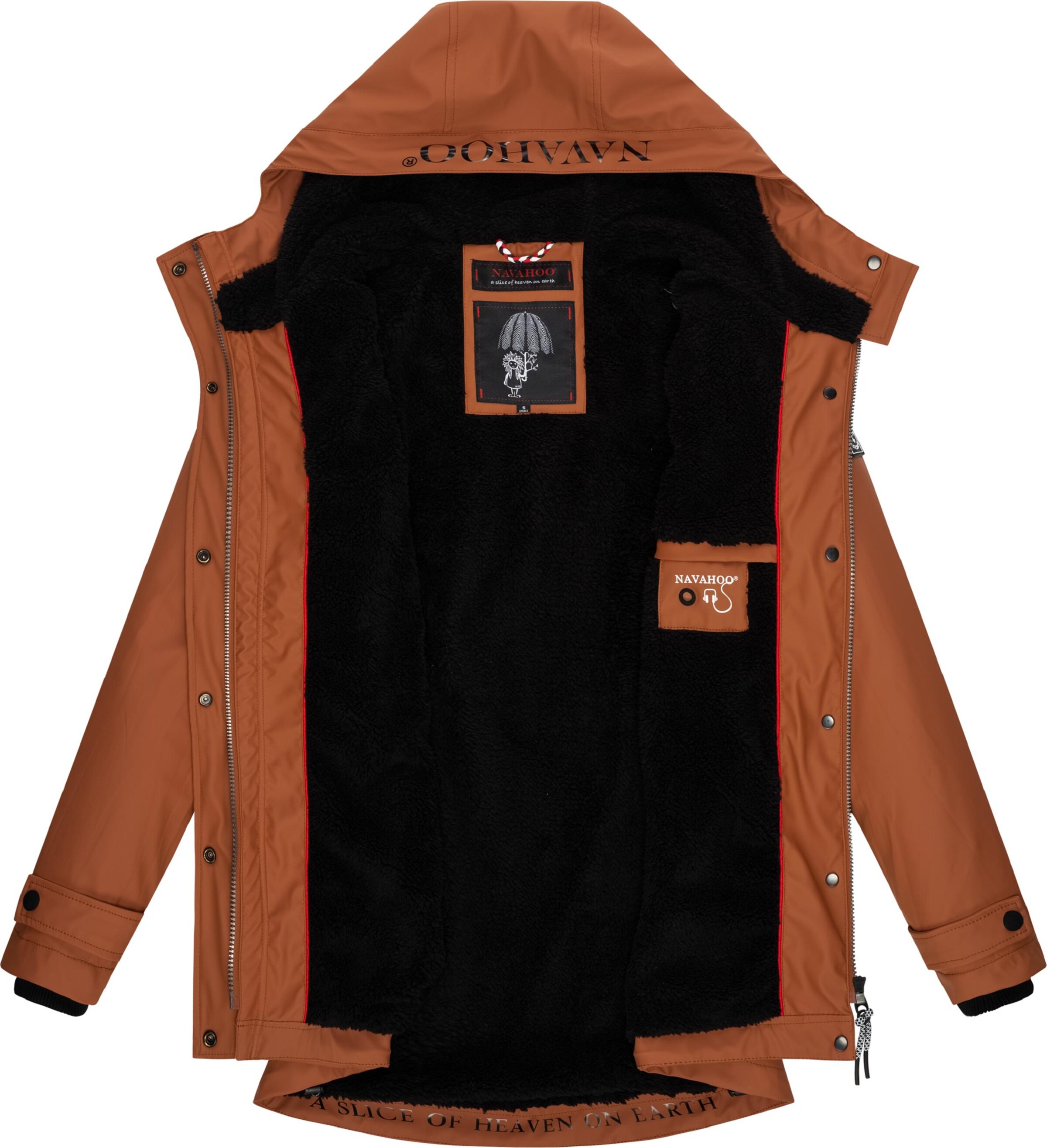 NAVAHOO - Casaco de inverno 'Lindraa' em castanho