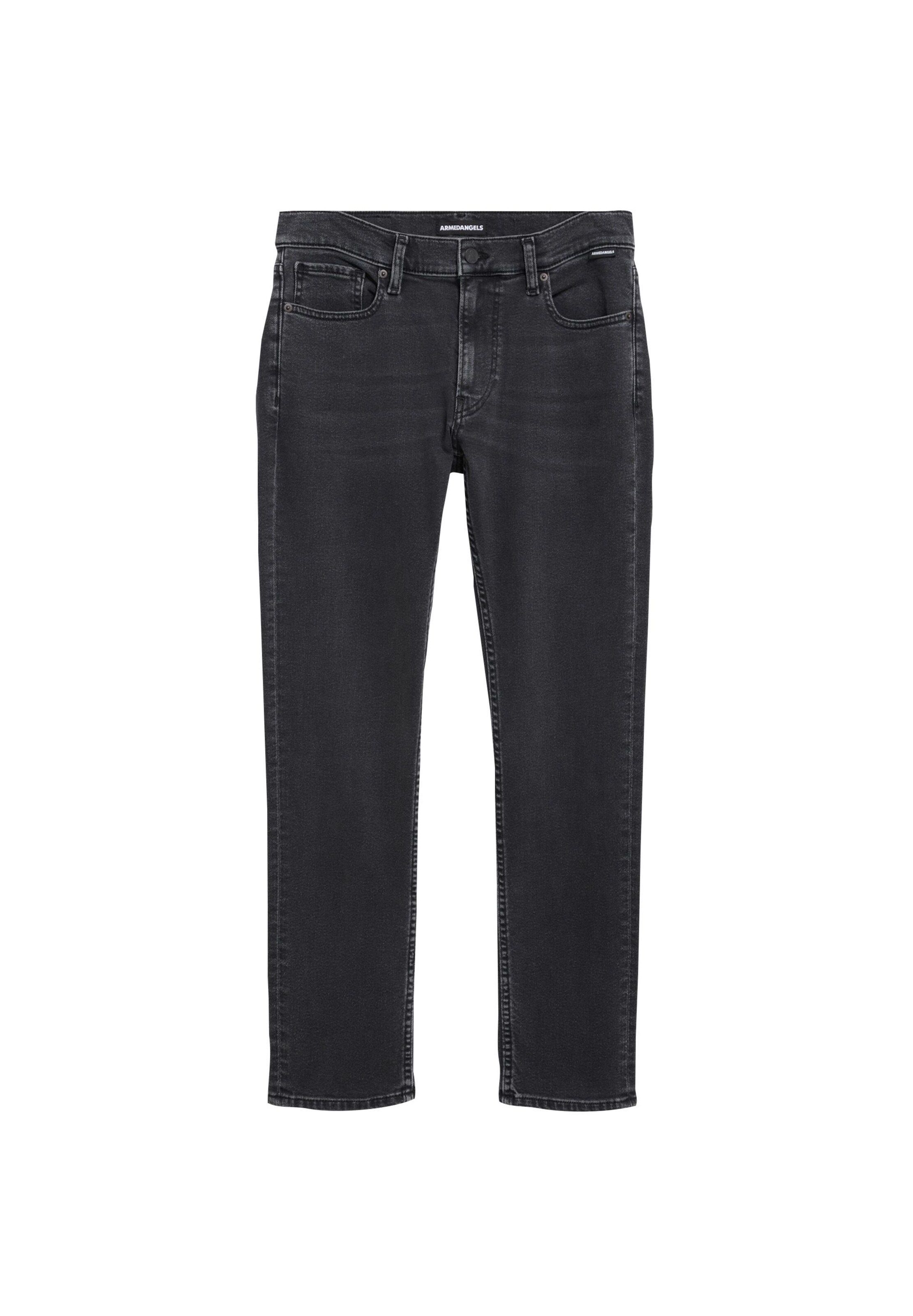 Coupe slim Jean 'Iaan' ARMEDANGELS en noir : devant