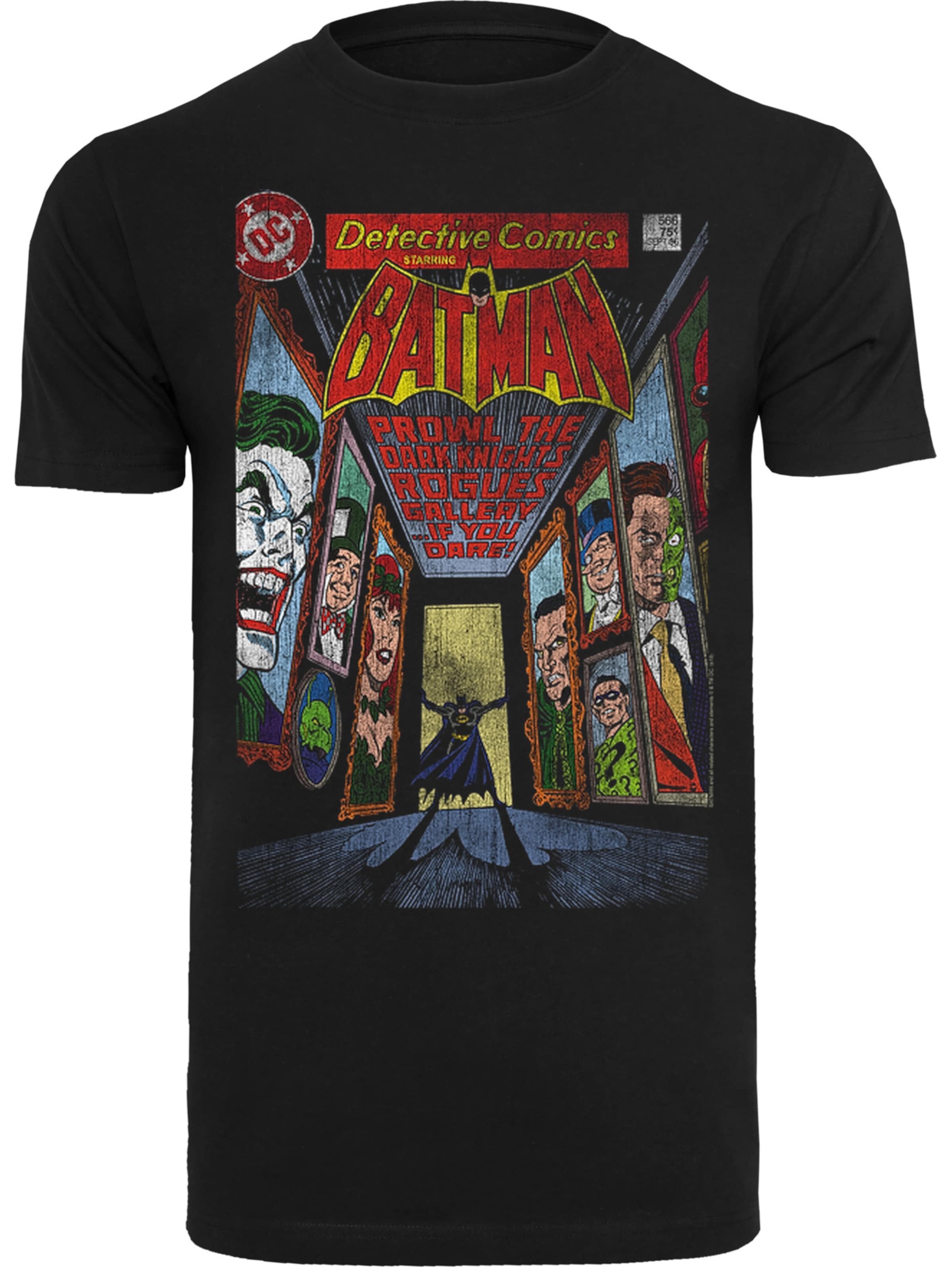 Maglietta 'DC Comics Batman Rogues Gallery Cover' di F4NT4STIC in nero: frontale