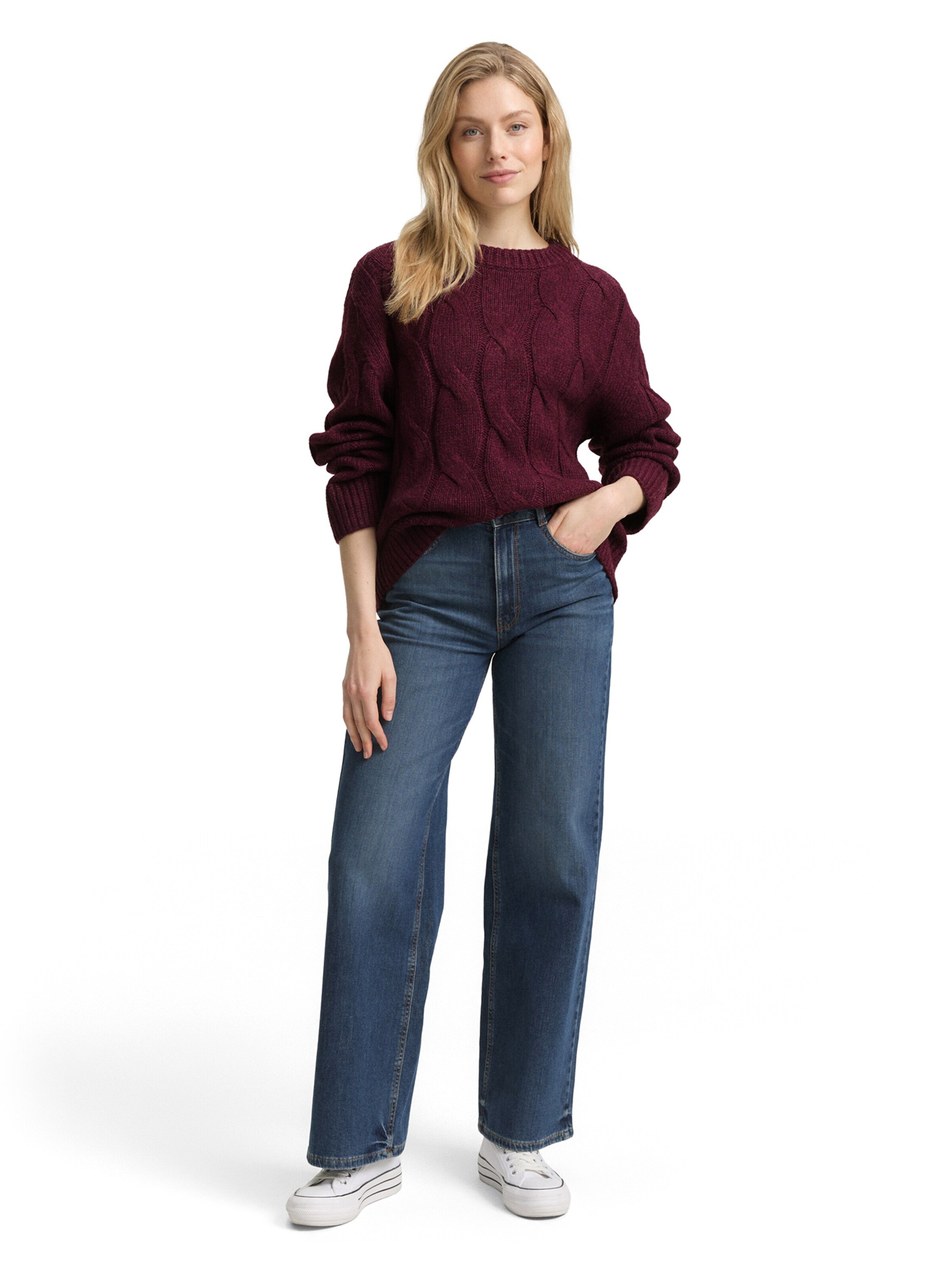 TOM TAILOR Sweater in Red