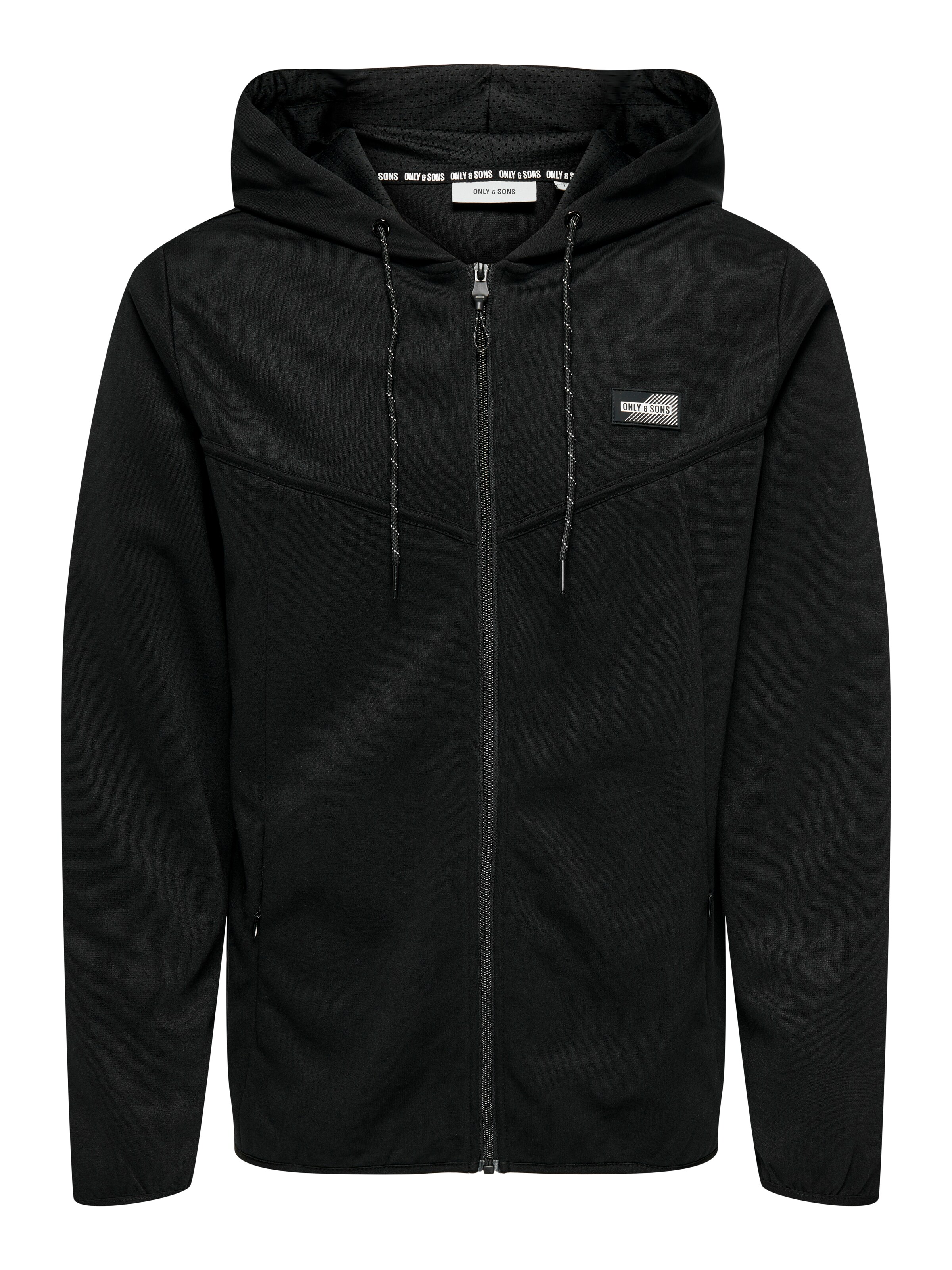 Only & Sons Sweatjacke 'ONSLiam' in Schwarz: Vorderseite