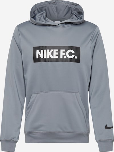 NIKE Sportsweatshirt in de kleur Lichtgrijs / Zwart / Wit, Productweergave