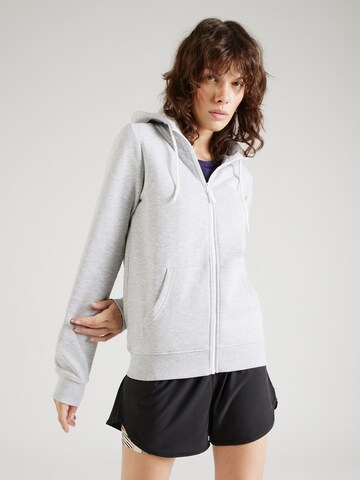 4F Athletic Zip-Up Hoodie in Grey: front