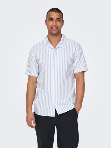 Coupe regular Chemise 'ALVARO' Only & Sons en bleu