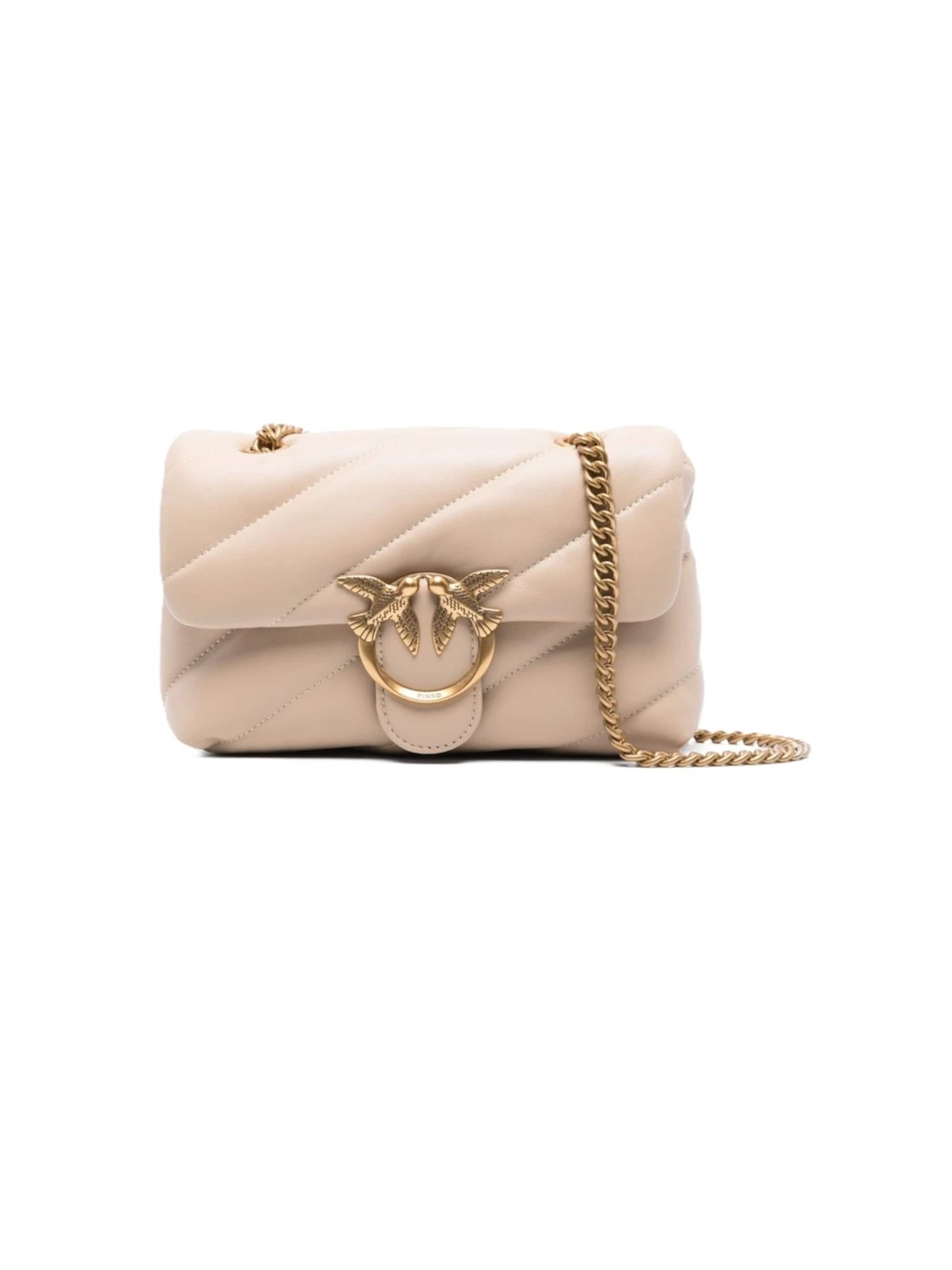 Borsa a spalla '100039 A0F2' di PINKO in beige: frontale