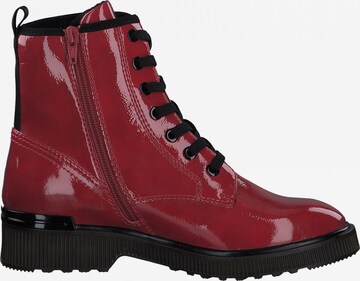 s.Oliver Lace-Up Ankle Boots in Red