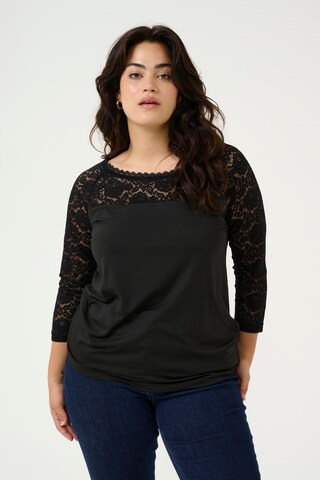 Camicia da donna 'KC Aya' di KAFFE CURVE in nero: frontale