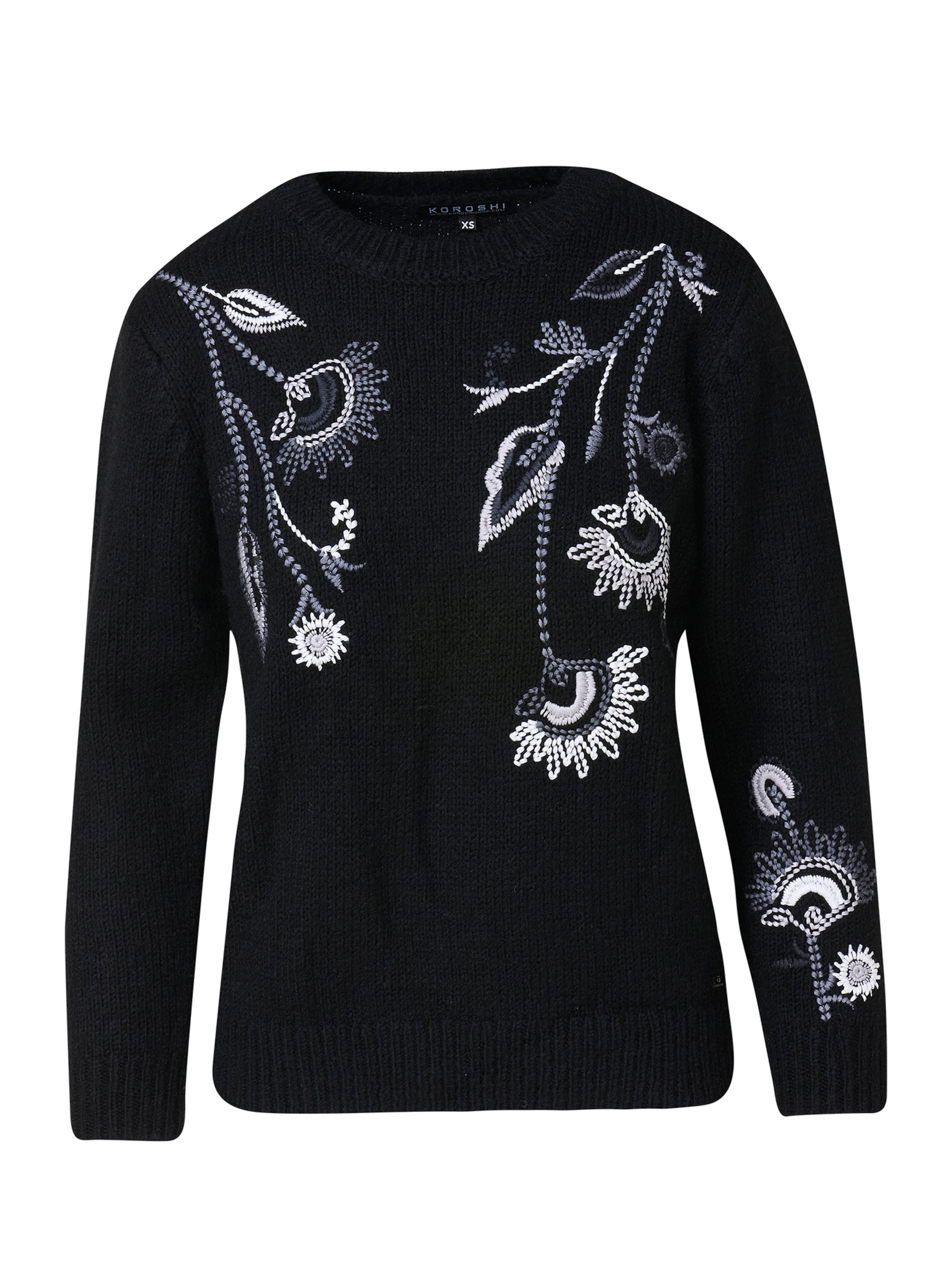 Pull-over KOROSHI en noir : devant