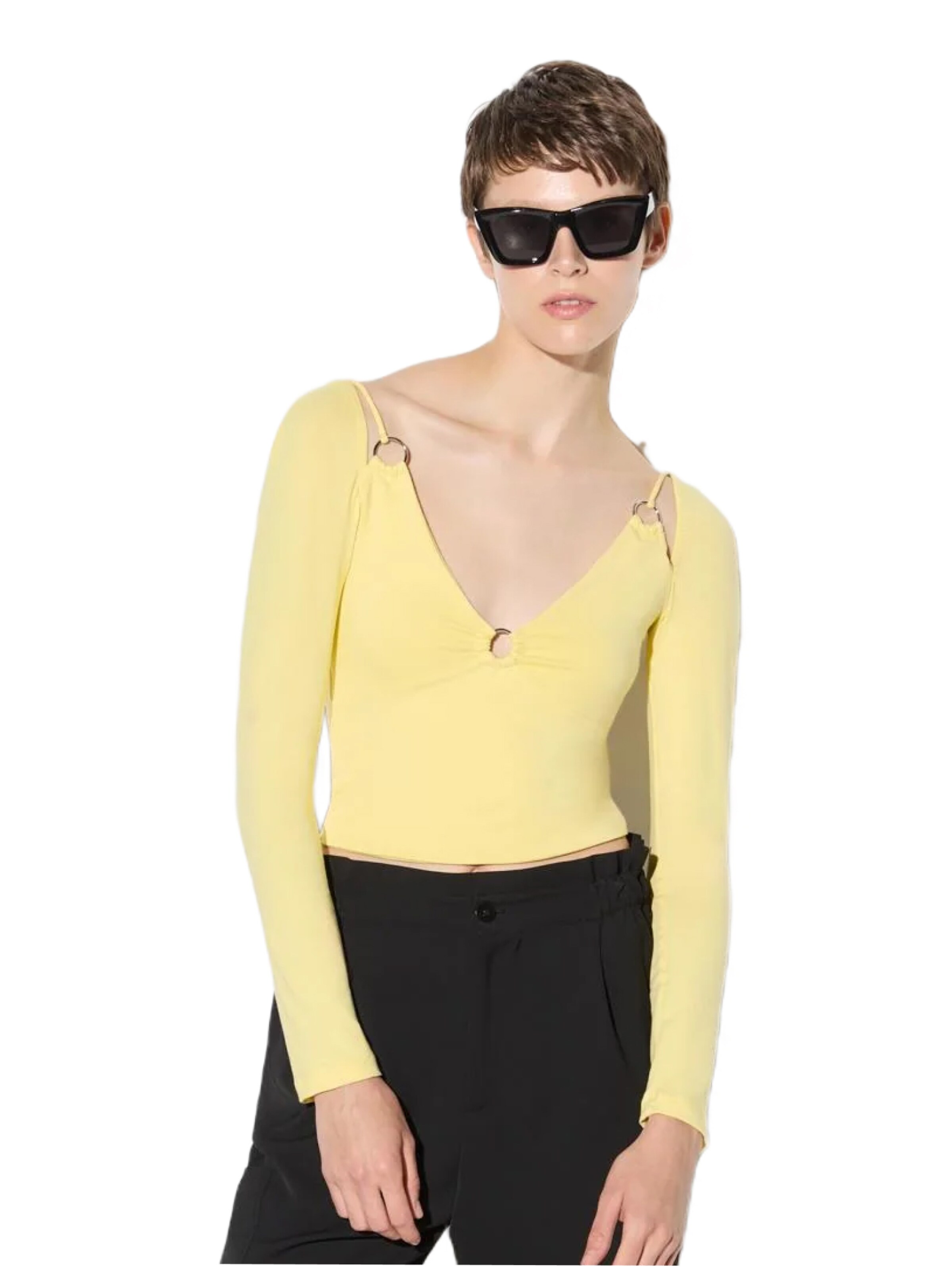 No Matter What Blouse in Yellow: front