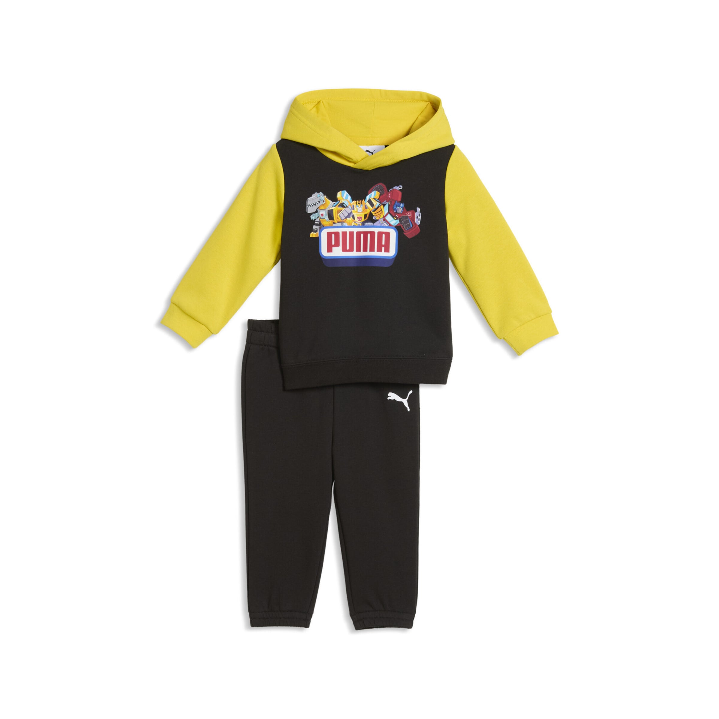 PUMA Sweatsuit 'Puma x Transformers Minicats' in Black: front