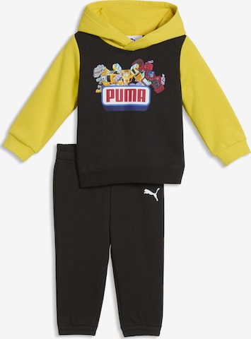 PUMA Sweatsuit 'Puma x Transformers Minicats' in Black: front