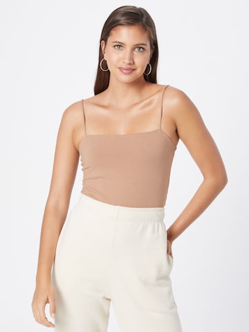 Gina Tricot Top 'Scarlet' in Brown: front