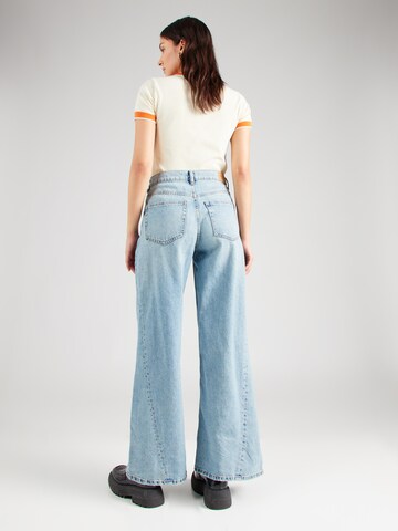 Wide Leg Jean Gina Tricot en bleu