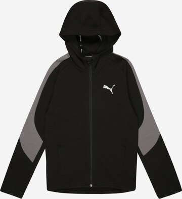 PUMA Athletic Jacket 'EVOSTRIPE' in Black: front