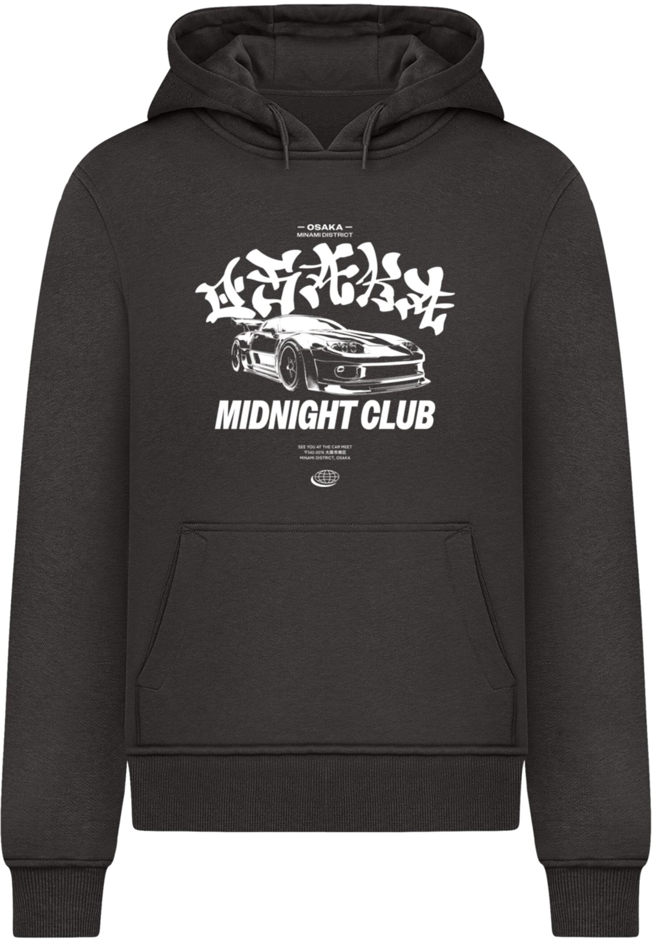 Sweat-shirt 'Midnight Racing Club' Mister Tee en noir : devant