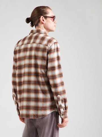 JACK & JONES Comfort fit Button Up Shirt 'JJJOSHUA' in Brown