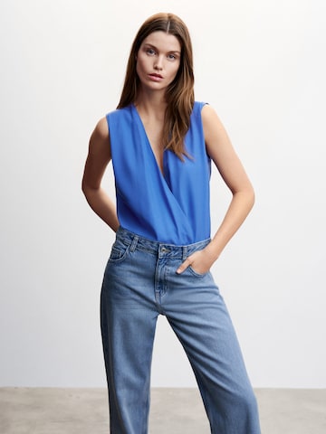 MANGO Blouse 'ROBIN' in Blauw: voorkant